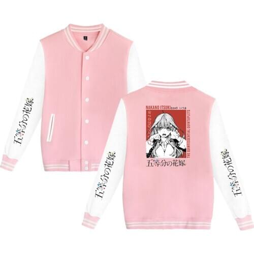 Fashion The Quintessential Quintuplets mens and womens casual baseball jacket spring and autumn jacket childrens sweatshirt