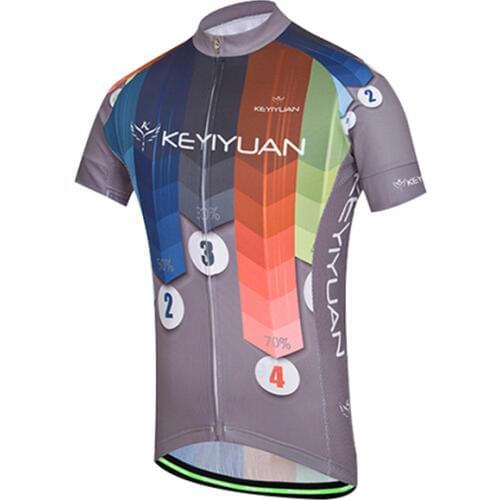 KEYIYUAN Short Sleeve Mens Summer Cycling Short Tunic Outdoor Riding Sportswear Equipment