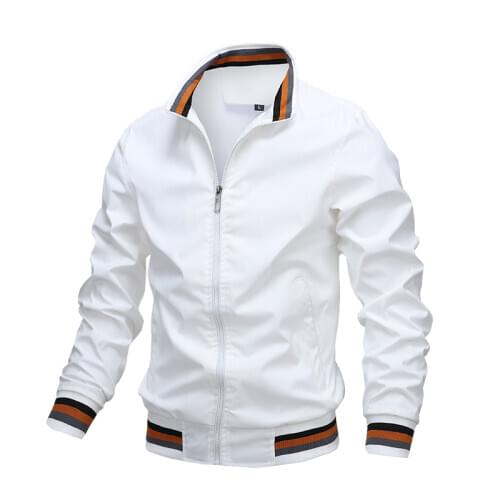 2020 New Autumn Spring Men Sports Jacket and Coats Fashion Casual Bomber Solid Top Clothes Outwear Dropshipping Wholesale