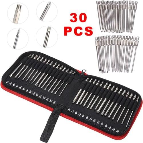 30PC Electric Screwdriver Bit Set Magnetic Phillips Screwdriver Bit Set Home Repair Tool 1/4 Inch 100 mm
