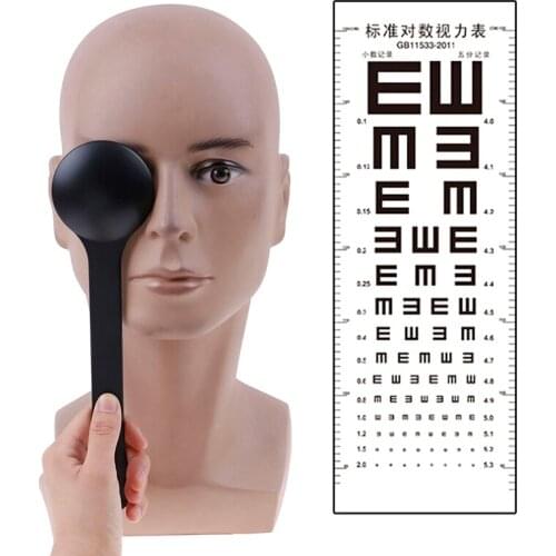 1PCS Eye Occluder Professional Handheld Optometry Tool Eye Occluder Block Plate For Vision Test Eyesight Exam 2 Colors