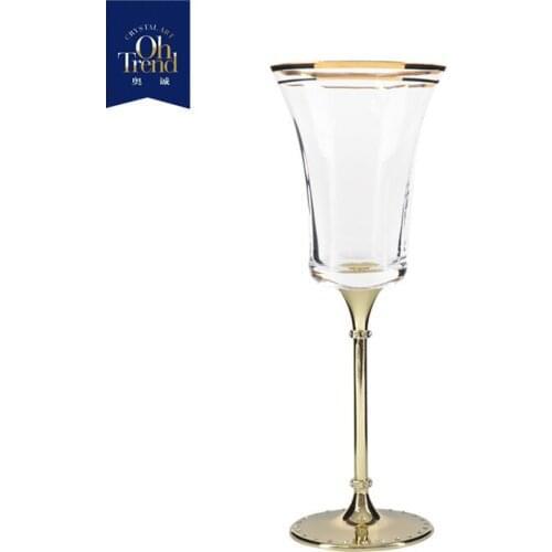 Phnom Penh goblet glass goblet gold rose gold metal base goblet red wine goblet horn cup