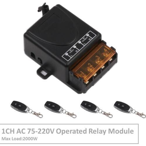 433MHz Wireless Universal Remote Control AC220V 30A 1CH rf Relay Receiver and Transmitter for LED light/Motor/Pump/Farm/Wireless