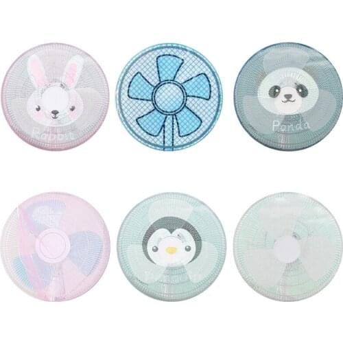 Electric Fan Dust Cover Cute Animals Safety Protection Net Cover Children Anti-pinch Hand Bag Fan Accessory Home Office Decor
