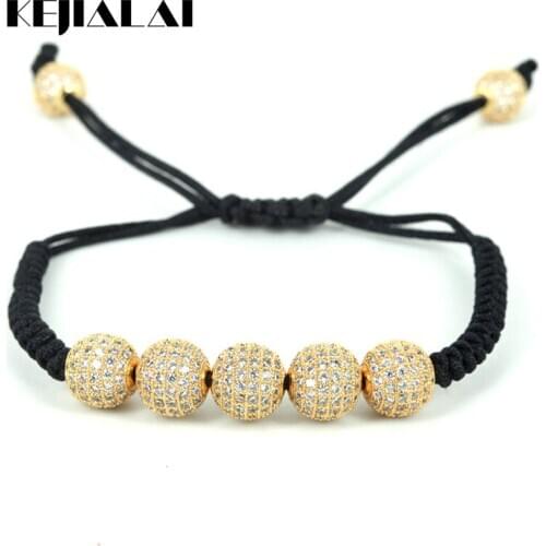 Luxury Anil Arjandas Jewelry,Micro Pave Crystal Cubic Zirconia Braiding Shamballa Macrame Bracelet for Men / Women,Christas Gift
