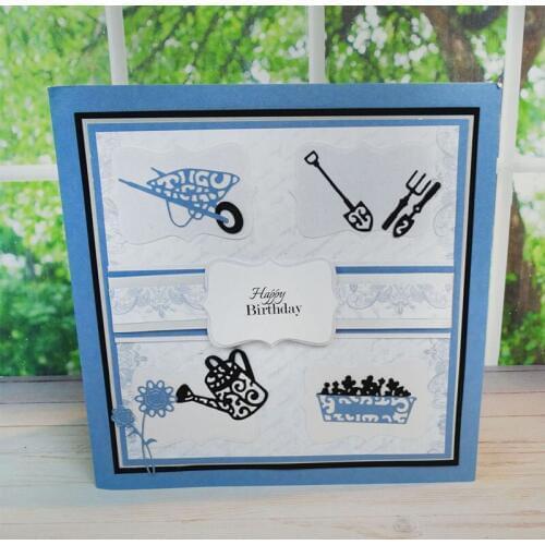 Garden Watering Tools Metal Cutting Dies Stencils for DIY Scrapbooking Decorative Crafts Supplies Embossing Paper Card New 2018