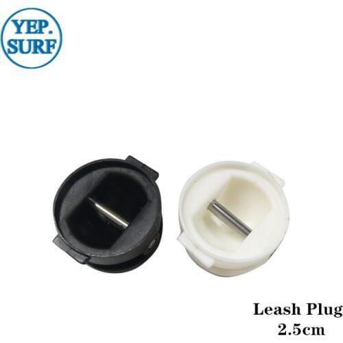 Plug 2.5cm White and Black Surf Board leash Plugs