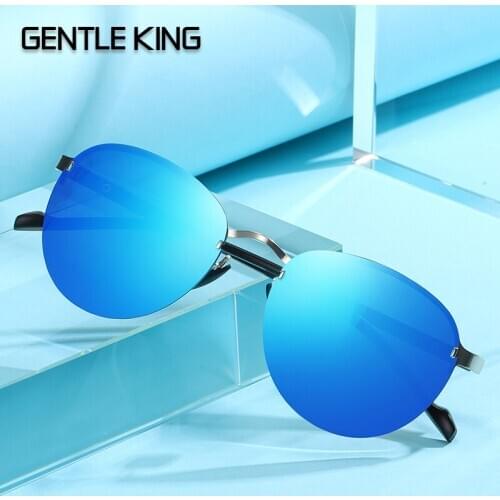 GENTLE KING Polarized Metal Sunglasses Men Women Outdoor Travel Sunscreen Eyewear Fashion Anti-UV Driving Sunglasses