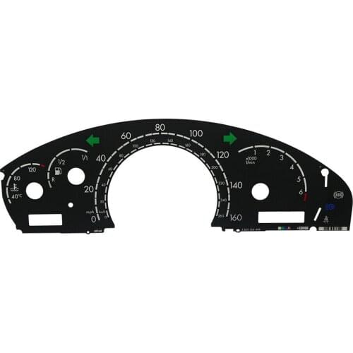 Dashboard Gauge Faceplate Overlay For Mercedes Benz S-Class W220 CL-Class W215 MPH160 260KM/H