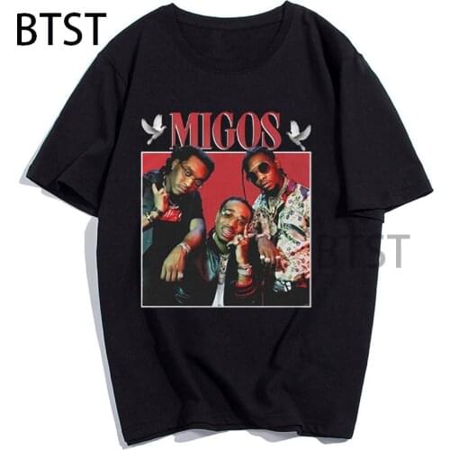 Migos Women/men T-Shirt Gothic Tee Hipsters Funny Tshirt Oversize Graphic Summer Short Sleeve Punk Fashion Top