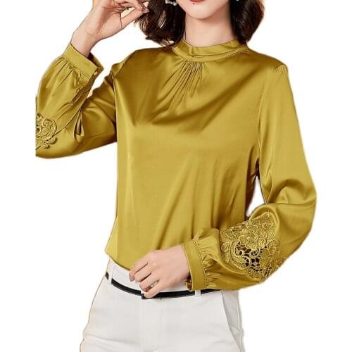 Embroidered Womens Shirts 2021 Autumn Fashion Ladies Tops Loose Basic Long-sleeve Blouse High Quality Pullover Blouses Shirts