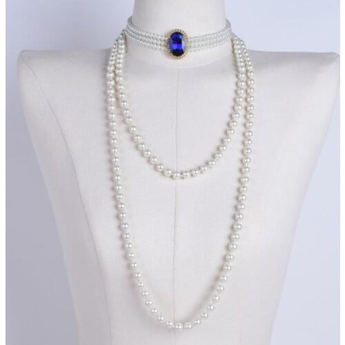 Korean retro fashion pearl necklace sweet female charm choker chain small fresh collarbone chain necklace for women wholesale