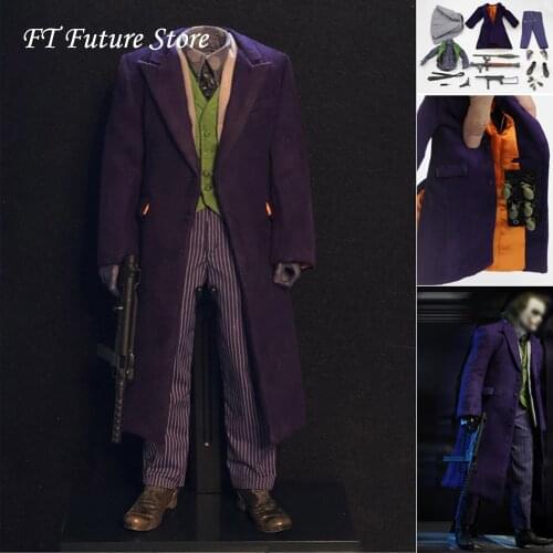 1/6 Scale Joker Clothes Gun Knife Grenade Model for 12 inches Action Figure Body Figure Accessory