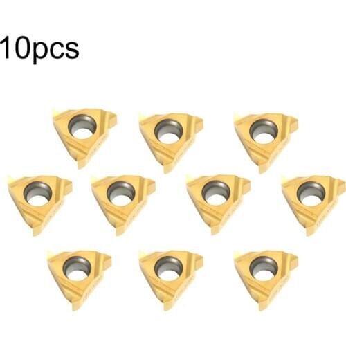 10Pcs 1/4Inch 11ER A60 CNC Carbide Blades Inserts Lathe Turning Cutting Tool