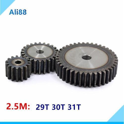2.5 Mold gears is 45 # steel gear wheel 29/30/31 teeth pinion and rack straight gear is gear 25 mm thickness