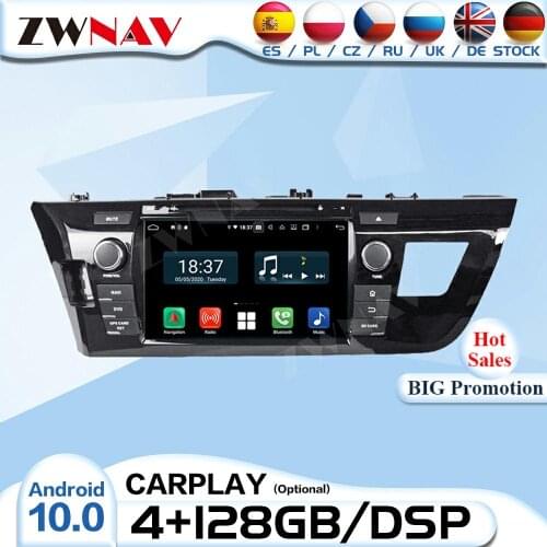 2 Din Carplay Android 10 Radio Receiver For Toyota Corolla 2014 2015 2016 Audio Stereo Video Player CAR GPS Navigation Head Unit