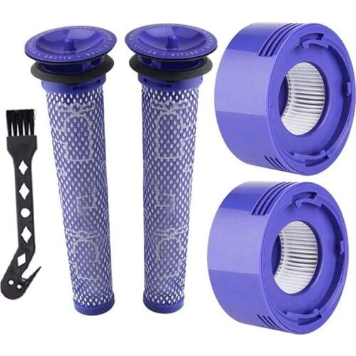 2 Pack Pre-Filters and 2 Pack HEPA Post-Filters Replacements for Dyson V7, V8 Animal and V8 Absolute Cordless Vacuum