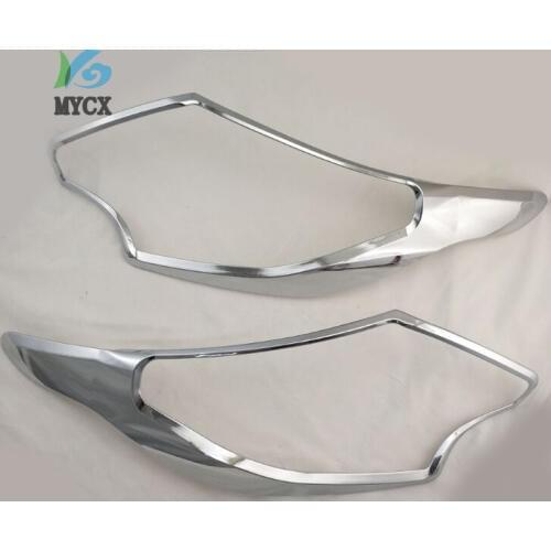 2016-2019 ABS Car Chrome Strips For Mitsubishi L200 Triton Accessories Headlamps Cover Trim For Mitsubishi L200 Triton