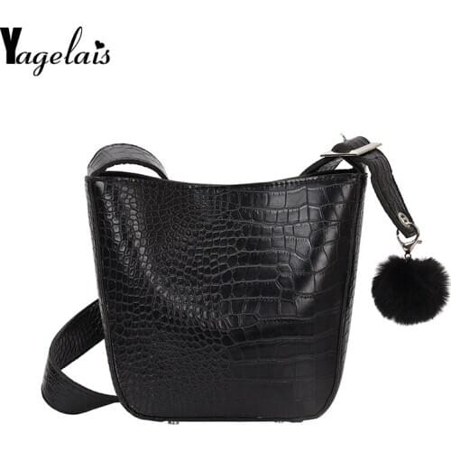 2019 Fashion Women HandBag Bucket Bag Vintage Messenger Bag High Quality Shoulder Bags Simple Crossbody Bag Tote