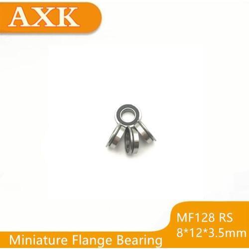 2021 Rushed Limited Mf128-2rs Bearing 8x12x3.5mm 10 Pcs Abec-1 Miniature Flanged Mf128rs Ball Bearings Lf-1280dd 8x12x3.5
