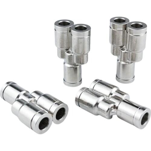 4mm 6mm 8mm 10mm 12mm 14mm 16mm Brass Y Type 3 Way One Touch Air Pneumatic Push In Fitting Quick Connector