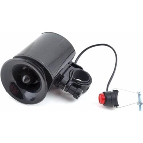 6 Sounds Ultra-loud Cycling Bicycle Electronic Bell Horn Waterproof Black Bike Warning Bell Speaker Bicycle Accessories