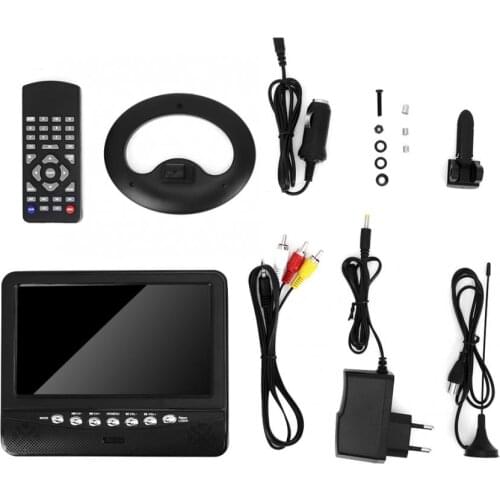 7.5 Inch Portable LCD HD Analog Mobile TV Player Monitor Car Accessories EU Plug 100-240V