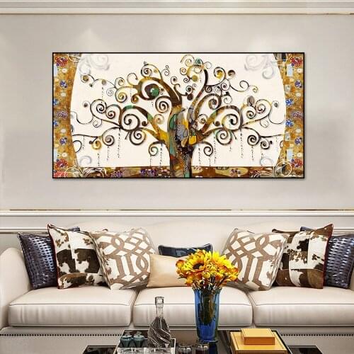 Abstract Beautiful Life Trees Painting On Canvas Posters And Prints Wall Art Pictures For Living Room Home Decoration