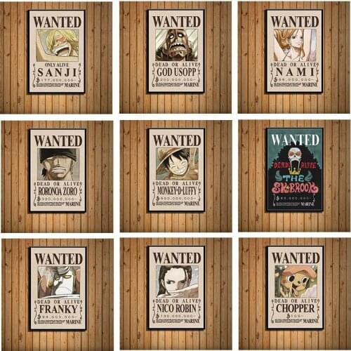 Anime One Piece Luffy Canvas Painting Vintage Posters and Prints Print Mural Pictures Children Room Home Wall Decoration Cuadros