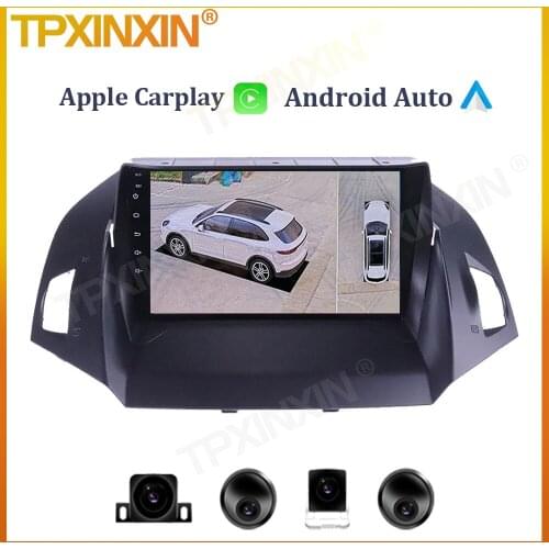 6+128G For Ford Kuga Escape 2013 2016 Android Auto Car Multimedia Player 360 HD Surround View Camera Stereo Radio GPS Navigation