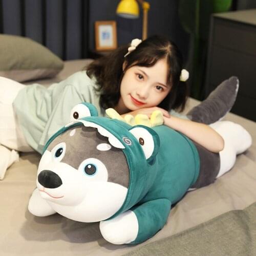 Large Husky PlushToy Doll Pillow Boy and Girl Sleeping Bed Doll Cute Birthday Gift