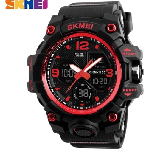Men Watch Fashion SKMEI Brand Military Mens Sport Watches Casual Shockproof Chronograph Digital Wristwatch Waterproof Clock