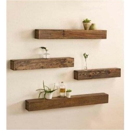 Billet Wall Shelf Wood Rack Decorative Rack