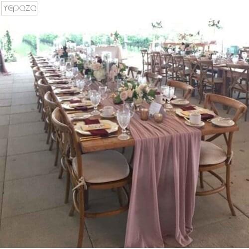 Long table fabric wedding decoration table runners dinner pale pink table runner personalize 24inch x 66ft
