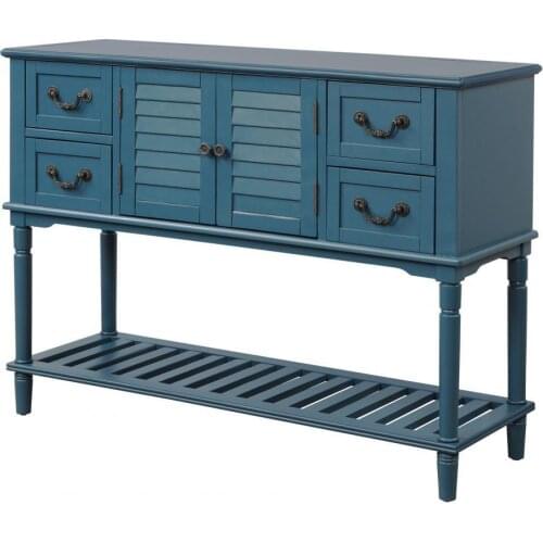 Exquisite Look Fashion Entryway Rectangular Wood Console Table Retro Design Console Shelf Multi-purpose for Household