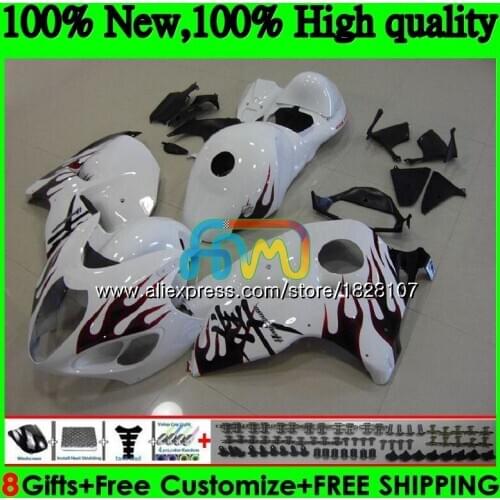 Red flames GSXR 1300 For SUZUKI Hayabusa GSXR-1300 2002 2003 2004 2005 2006 2007 49BS.119 GSXR1300 96 02 03 04 05 06 07 Fairing