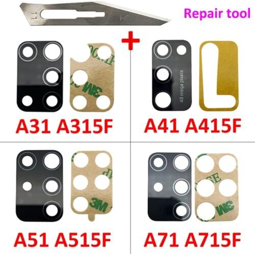 Camera Glass Lens Cover With Adhesive For Samsung Galaxy A10 A20 A30 A40 A50 A70 A30s A50S A31 A41 A51 A71 M21 M31Note 20 Ultra