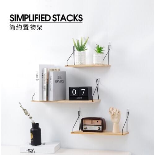 Metal Shelves Decorative Nordic Wall Mounted Shelf For Book Plant Flower Pot Holders Home Living Room Storage Rack Organizer