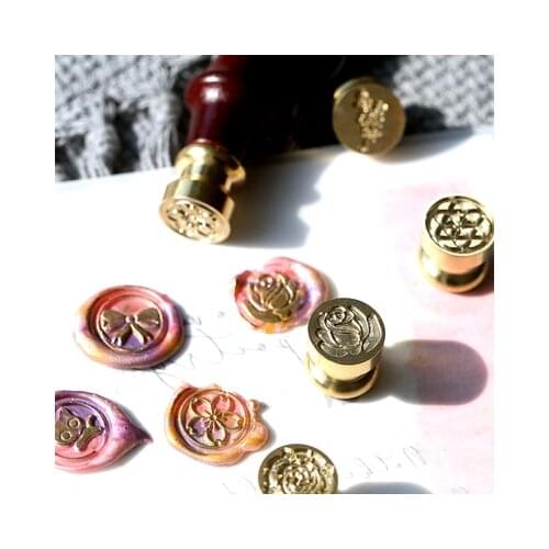 Mini copper head custom (more patterns in details description)sealing wax stamp envelope stamp gift wedding invitation sticker