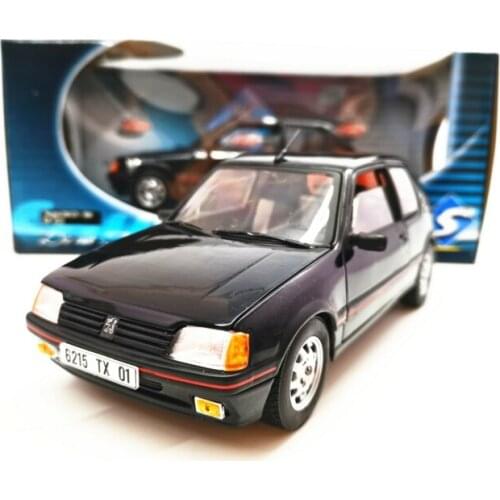 1:18 PEUGEOT 205 GTI 1990 BLACK Alloy Metal Diecast Cars Model Toy Vehicles For Children Boy Toys gift