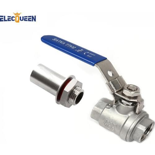 Stainless Steel Weldless Kettle Ball Valve kit , Beer brewing 1/2"BSP with Weldless Bulkhead Beer Brew Pipe Fittings