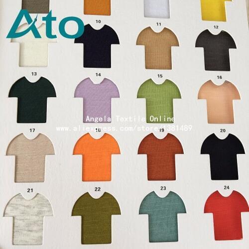 Wholesale New Soft Slub Jersey Fabrics , 4 ways Stretch Fabrics for Patchwork T-shirt dress garment knit cotton Fabrics JH1162