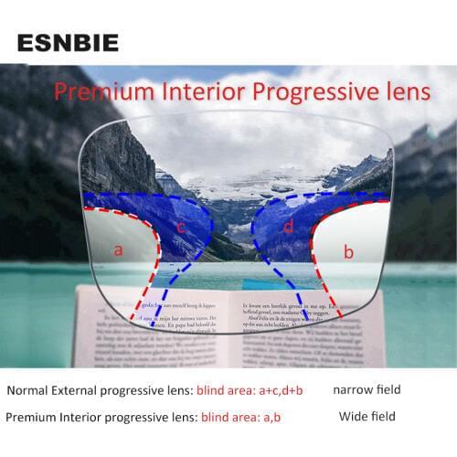 Premium Progressive Multifocal Glasses Reading Myopia For Men Prescription Lens Progressive Anti Radiation 1.56/1.61/1.67