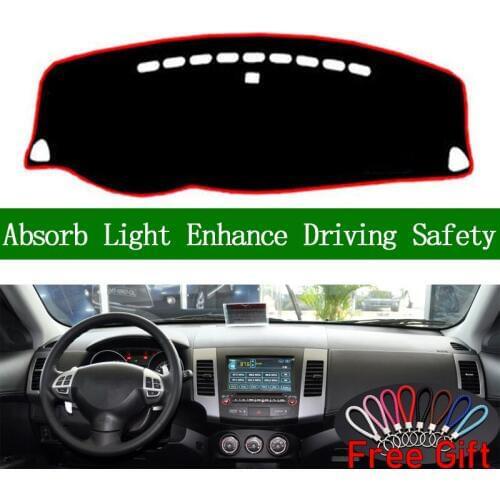 For Mitsubishi outlander 2009 2010-2012 Dashboard Cover Sun Shade Non-slip Dash Mat Pad Carpet Car Stickers Interior Accessories