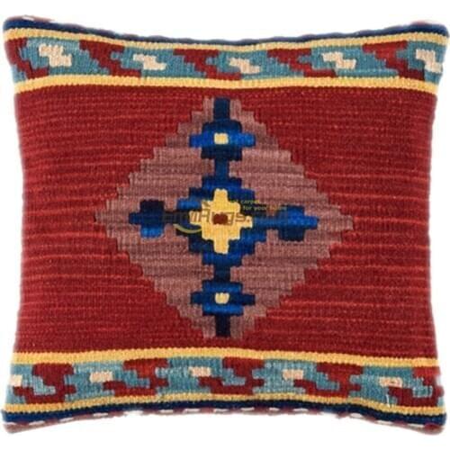 Luxury pillow covers Kilim Wool Handmade Hand Woven Wool Fancy Couch Throw Interior Decoration