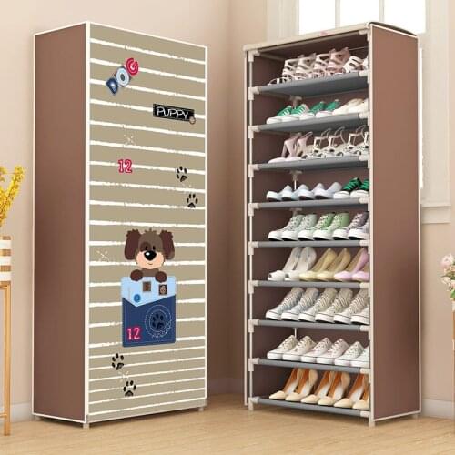 7-9 Layers Shoe Cabinets Dustproof Nonwoven Fabric Shoe Rack Organizer Waterproof Home Furniture Space Saving Stand Holder