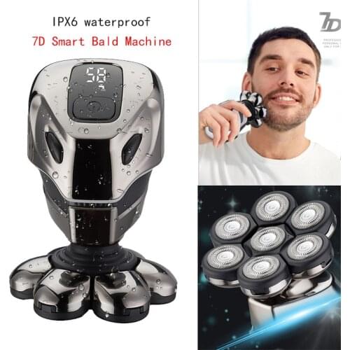VGR Electric Shaver 5 In 1 Floating Heads Shavers Hair Clipper Nose Ear Hair Trimmer USB Rechargeable Men Facial Cleaning Brush