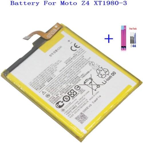 1x 3600mAh / 13.7Wh KZ40 Replacement Battery For Motorola Moto Z4 XT1980-3 Batteries + Repair Tools kit