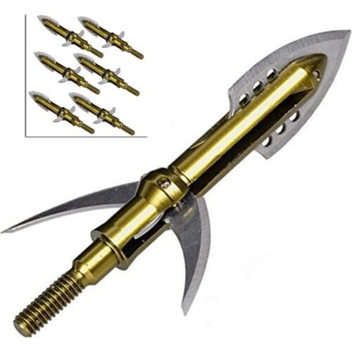 Archery Broadheads Arrow Heads 100grain 2 Expandable Blade Arrow Point