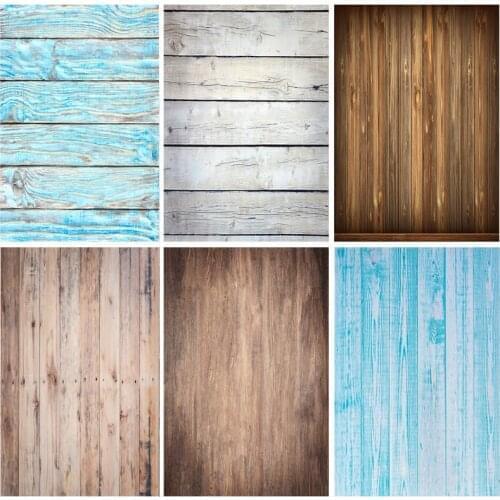 SHENGYONGBAO Wood Floor Texture Photography Backdrops Props Vintage Newborn Baby Portrait Photo Background 21318WQ-07